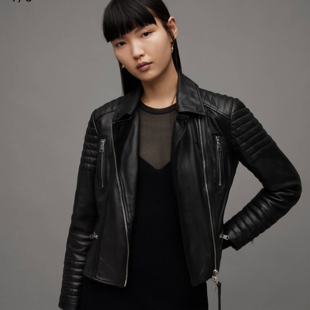 All Saints Estella Biker Jacket. Size: US 0, UK 4, EU 32.